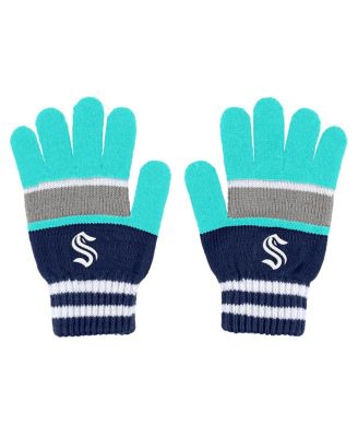 Women's Seattle Kraken Stripe Glove and Scarf Set