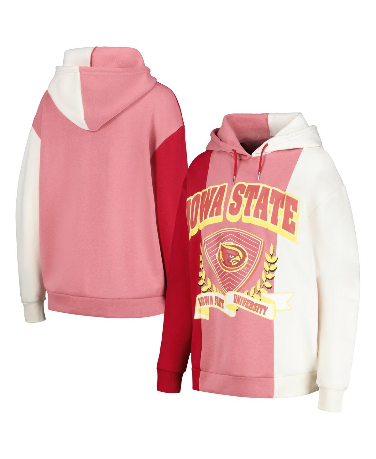 Shop Gameday Couture Women's  Cardinal Iowa State Cyclones Hall Of Fame Colorblock Pullover Hoodie