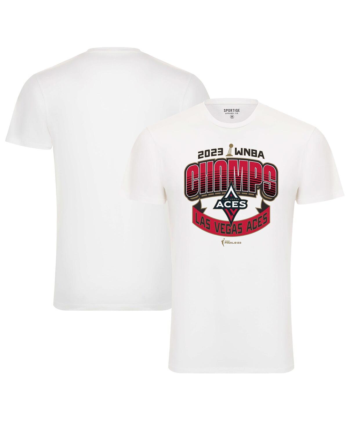 Men's and Women's Sportiqe Cream Las Vegas Aces 2023 Wnba Finals Champions Banner Super Soft Comfy Tri-Blend T-shirt - Cream