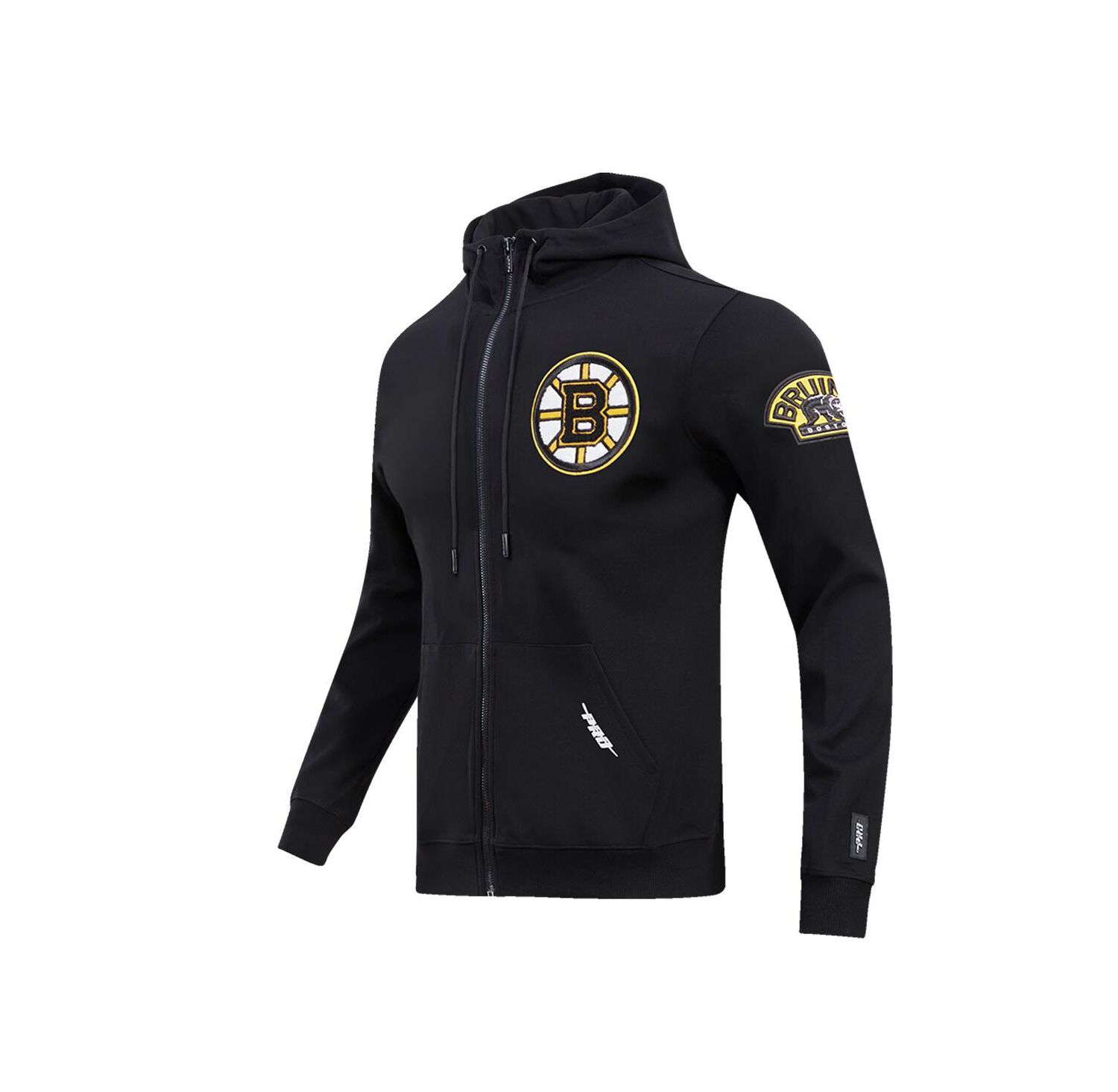 Men's Black Boston Bruins Classic Chenille Full-Zip Hoodie Jacket