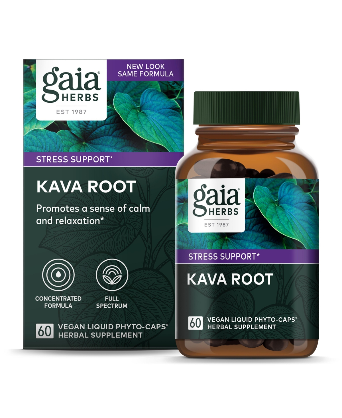 Kava Root - Helps Sustain a Sense of Natural Calm and Relaxation During Times of Stress - Made With Noble Kava Cultivars - 60 Liquid Phyto-
