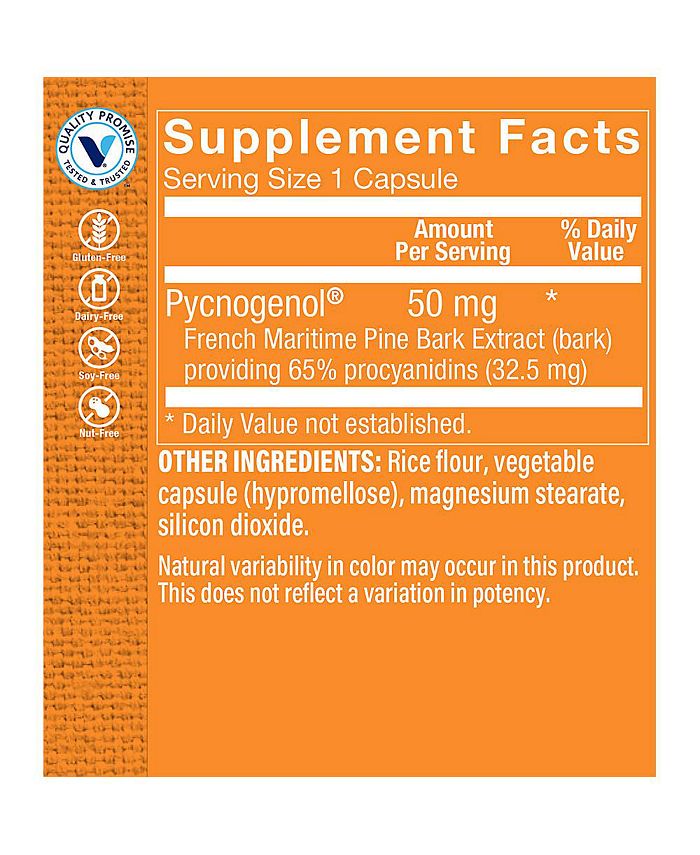 The Vitamin Shoppe Pycnogenol Antioxidant Supports Cardiovascular