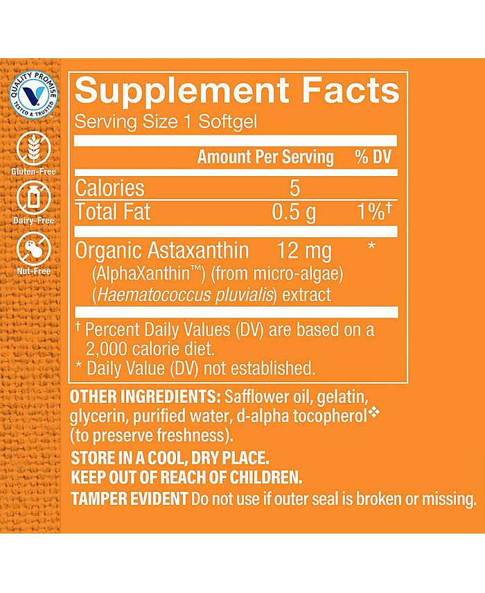 The Vitamin Shoppe Astaxanthin Antioxidant Support & Eye Health 12