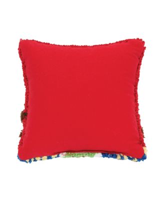 Christmas Nutcracker Mini Hooked Accent Pillow 8" x 8"