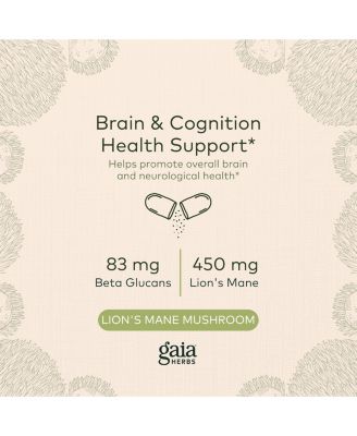 Organic Lion's Mane Mushroom - Brain and Nerve Support Supplement to Help Maintain Neurological Health - with Organic Lion's Mane Mushrooms - 40 Liquid Phyto-Capsules (40-Day Supply)