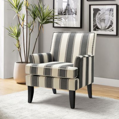 Herrera Classic Upholstered Armchair with Nail Head Trim