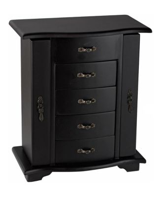 Lift Top Cherry Wooden Jewelry Box Organizer in Brown - Macy's