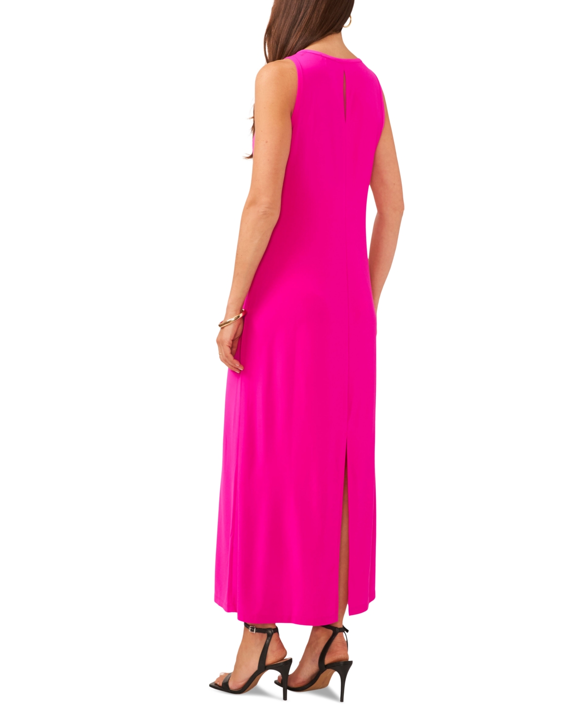 Vince Camuto Women's Crewneck Back Keyhole Sleeveless Dress