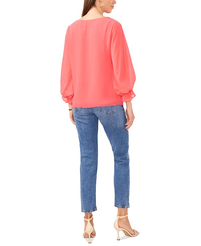 Vince Camuto Women's BalloonSleeve VNeck Blouse Macy's