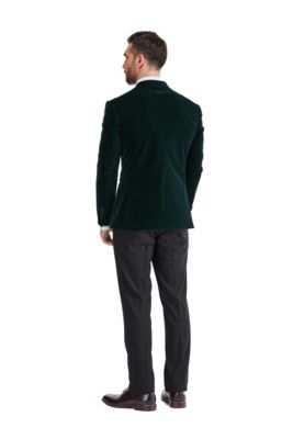 Men's 2-Piece Velvet Birdseye Lapel Slim-Fit Tuxedo