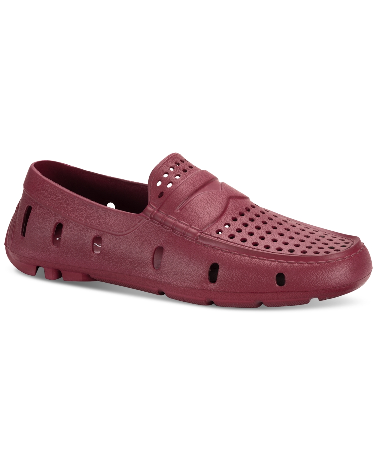 Club Room Men's Atlas Perforated Driver, Created For Macy's In Burgundy