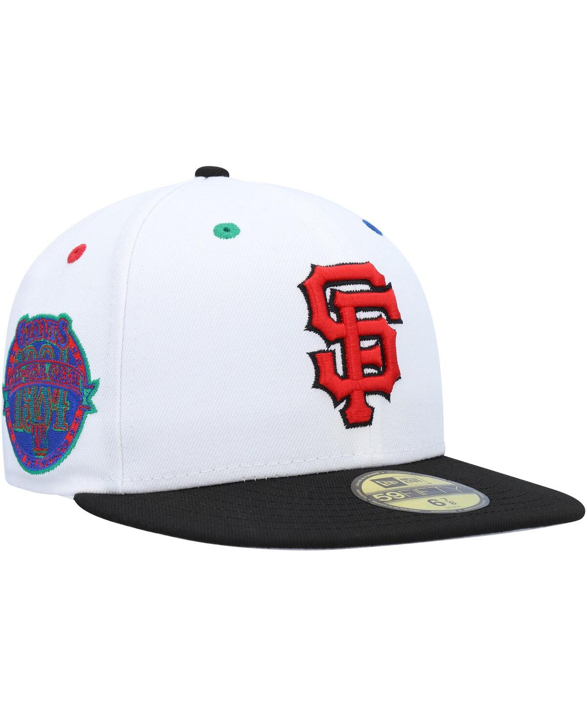 Shop New Era Men's  White, Black San Francisco Giants 1984 Mlb All-star Game Primary Eye 59fifty Fitted Ha In White,black