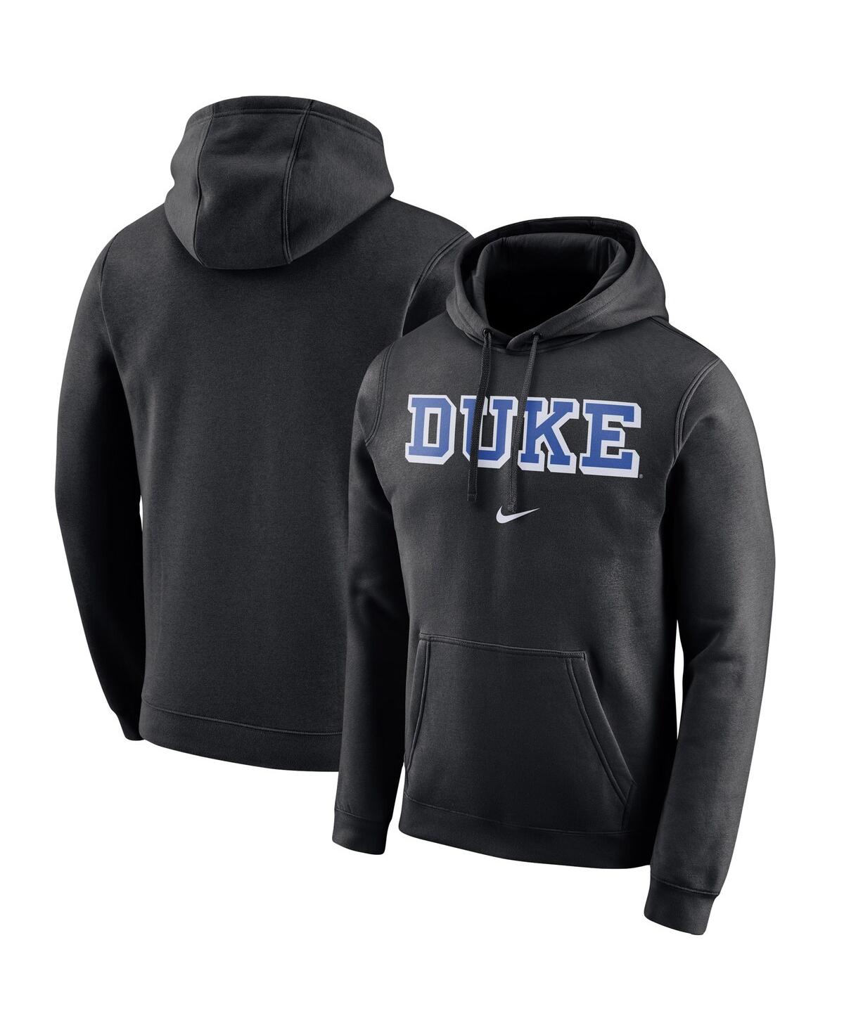 Shop Nike Men's  Black Duke Blue Devils Arch Club Fleece Pullover Hoodie