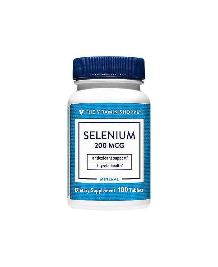 The Vitamin Shoppe Selenium Antioxidant Support & Thyroid Health 200 MCG (100 Tablets) Macy's