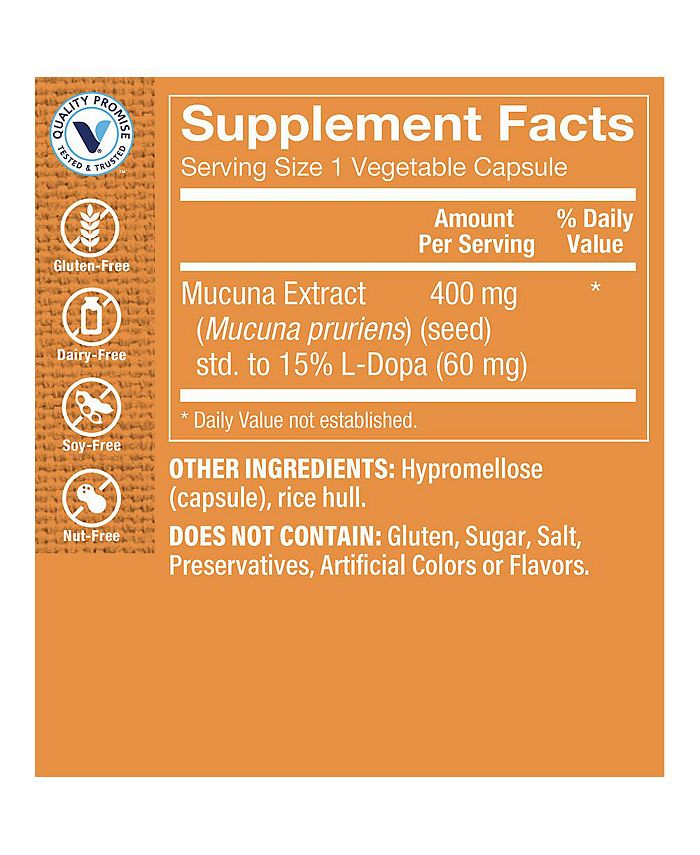 The Vitamin Shoppe LDopa Mucuna Supports Healthy Aging & Brain