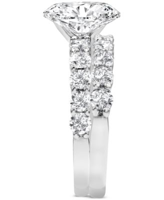 Certified Lab Grown Diamond Oval Bridal Set (3-3/8 ct. t.w.) in 14k Gold