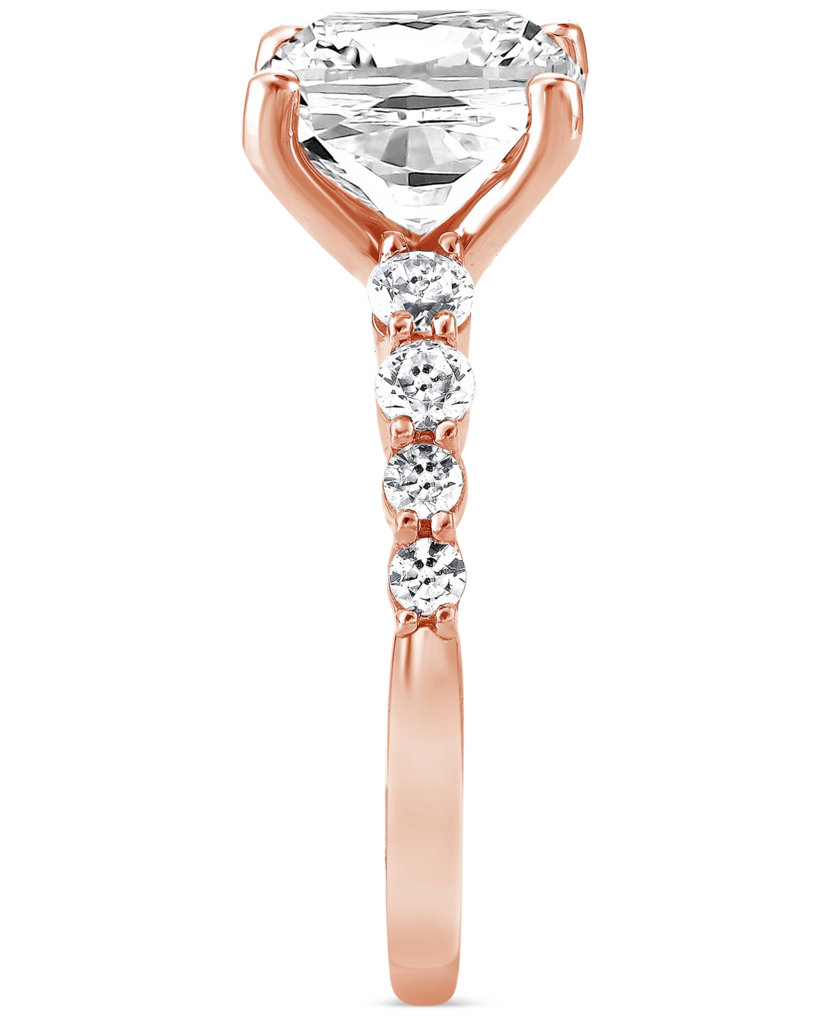 Badgley Mischka Certified Lab Grown Diamond Cushion Engagement Ring (5-1/2 ct. t.w.) in 14k Gold