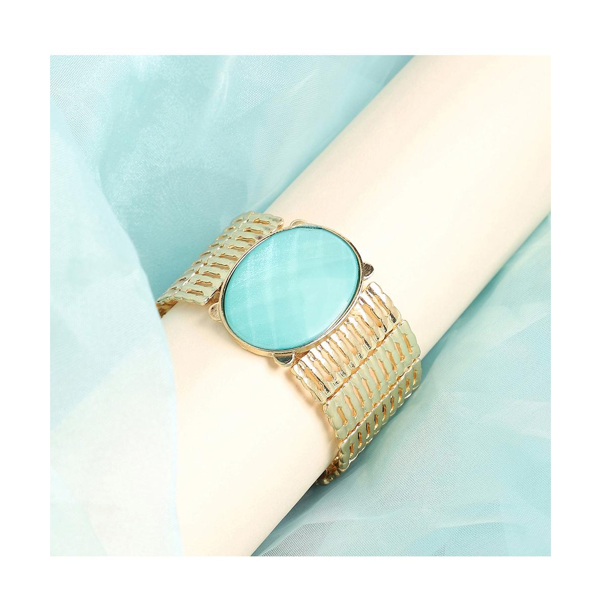 Sohi Women'sContrast Statement Bracelet - Blue