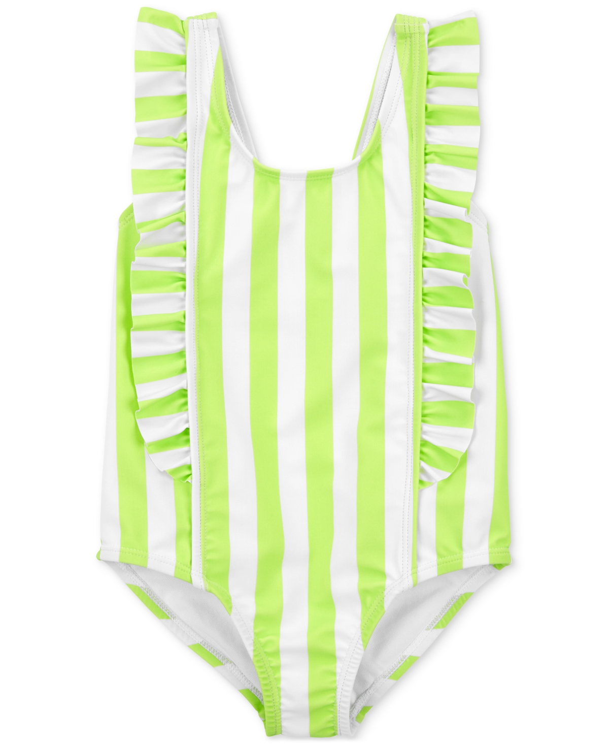 Carter's Babies' Toddler Girls Striped Ruffled One-piece Swimsuit In Assorted
