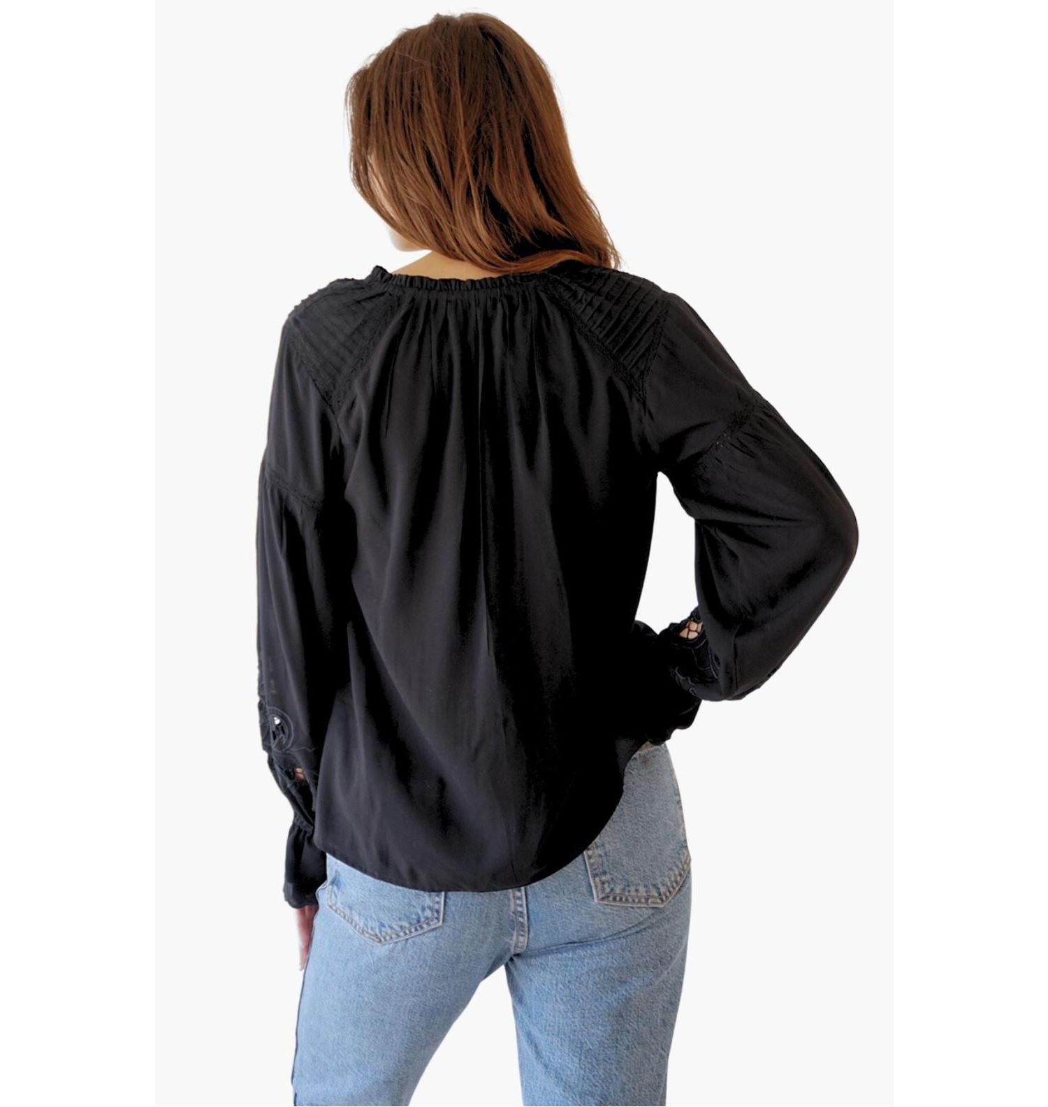 Women's Long Sleeve Embroidered Stevie Blouse