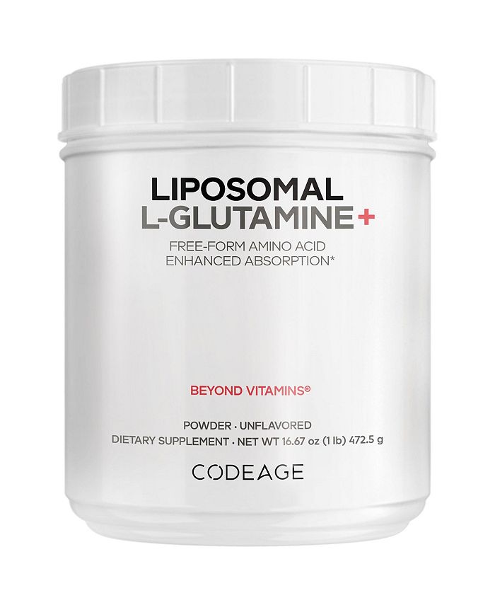 Codeage Liposomal LGlutamine Powder 5000mg, FreeForm Amino Acid