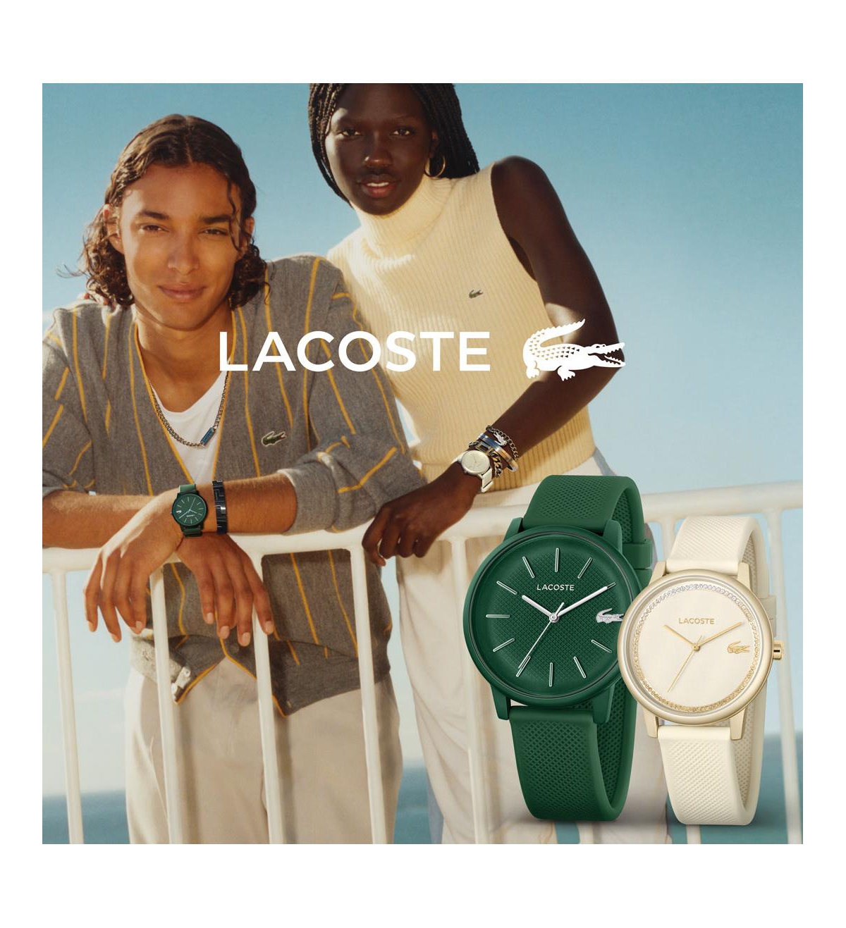 Lacoste Men's L 12.12 Move Green Silicone Strap Watch 42mm