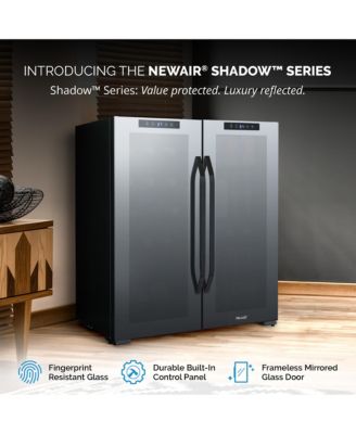 Shadow Series Wine Cooler Refrigerator 18 Bottles & 59 Cans Dual Temperature Zones in Black