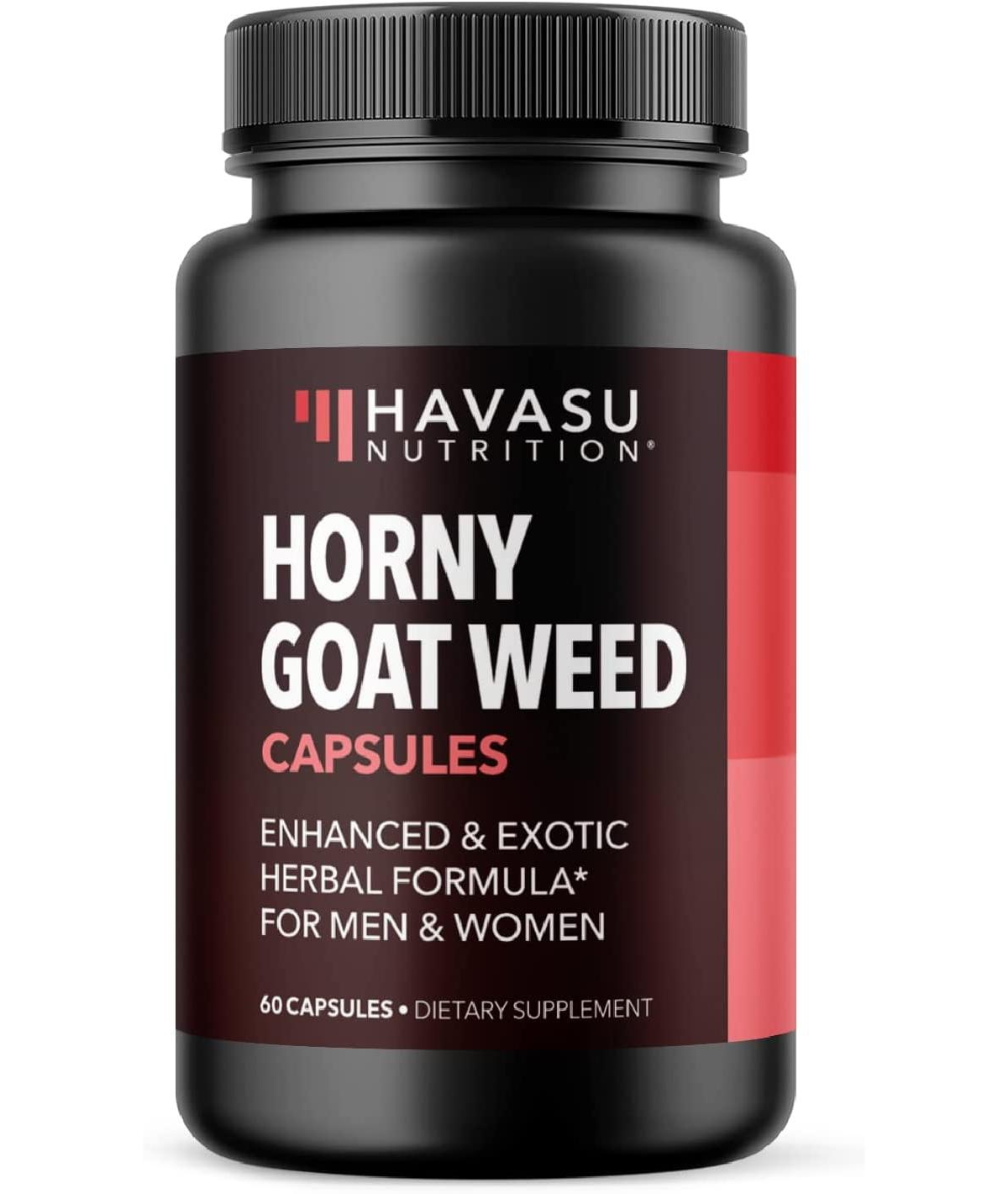 Horny Goat Weed Capsules With Maca Root + L-Arginine, 10 Count