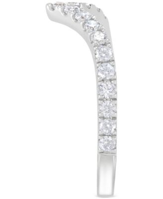 IGI Certified Lab Grown Chevron Band (1/2 ct. t.w.) in 14k White or Yellow Gold