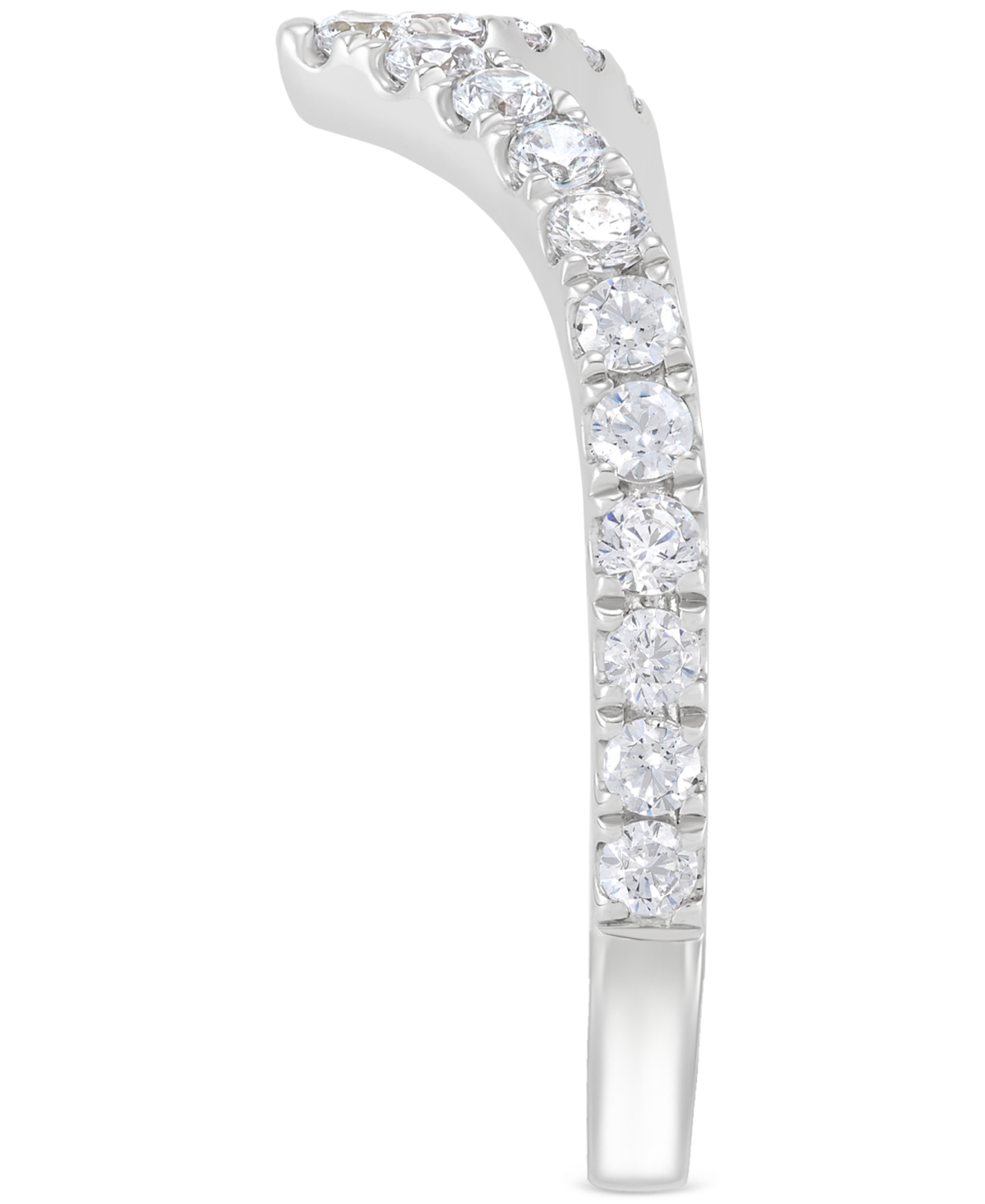 Grown With Love Igi Certified Lab Grown Chevron Band (1/2 Ct. T.w.) In 14k White Or Yellow Gold In White Gold