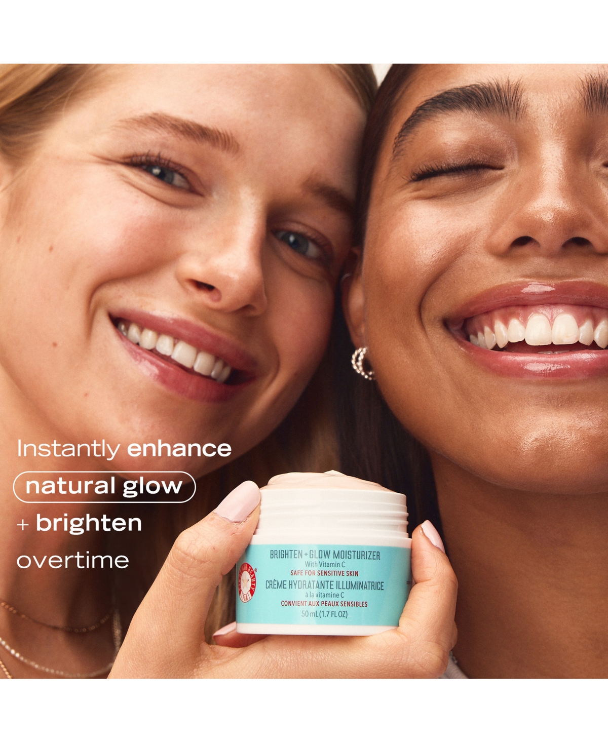 First Aid Beauty Brighten + Glow Moisturizer with Vitamin C, oz
