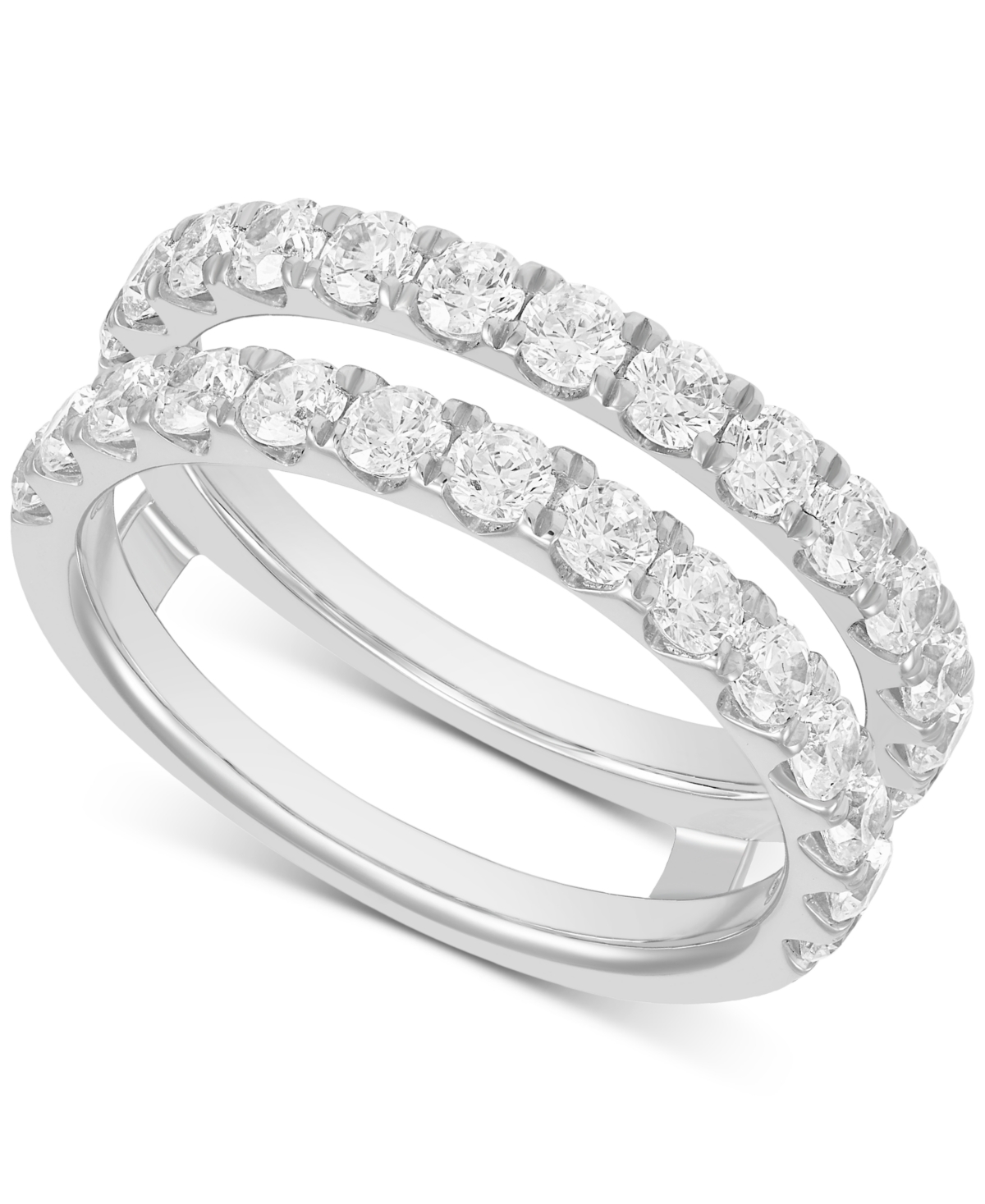 Igi Certified Lab Grown Diamond (1-1/2 ct. t.w.) Enhancer Ring in 14K White Gold - White Gold