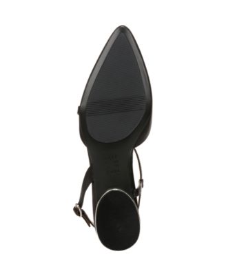 Closed Pointed Toe Leather Slingback Flats