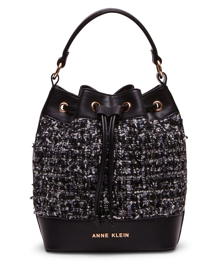 Anne Klein Drawstring Bucket Crossbody in Tweed Macy s