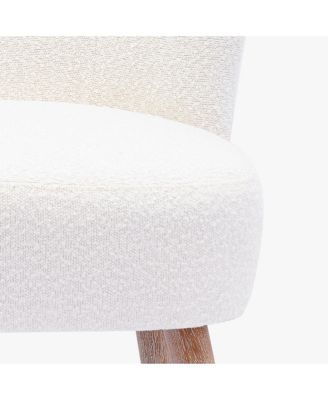 4 Piece  Upholstered Boucle Accent Chair and Ottoman Sets