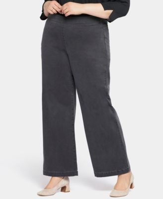 Plus Size Pull On Teresa Wide Leg Jeans