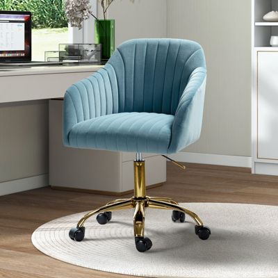 Velvet Home Office Desk Chair Height Adjustable Chair