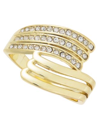I.N.C. International Concepts - Pav&eacute; Triple-Row Wrap Ring