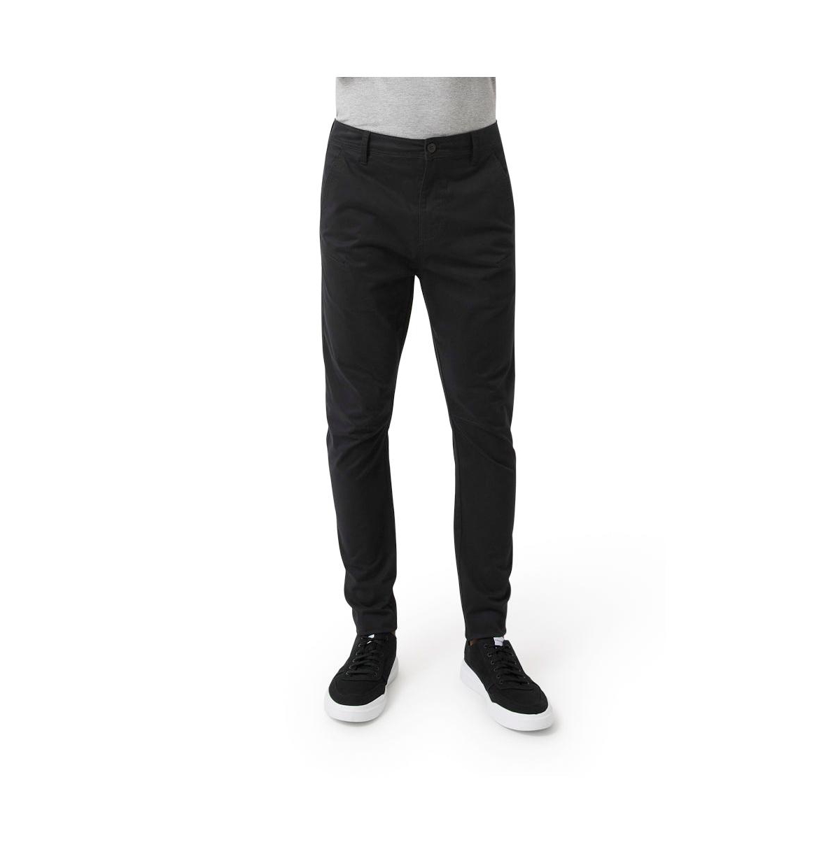 Men's Tapered Fit Sateen Chino Pants - Black