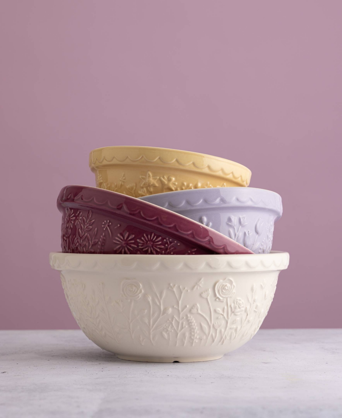 Mason Cash In The Meadow 11" Mixing Bowl In Purple