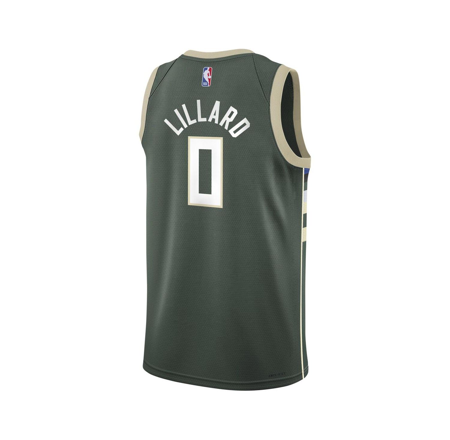Big Boys Damian Lillard Hunter Green Milwaukee Bucks Swingman Jersey - Icon Edition
