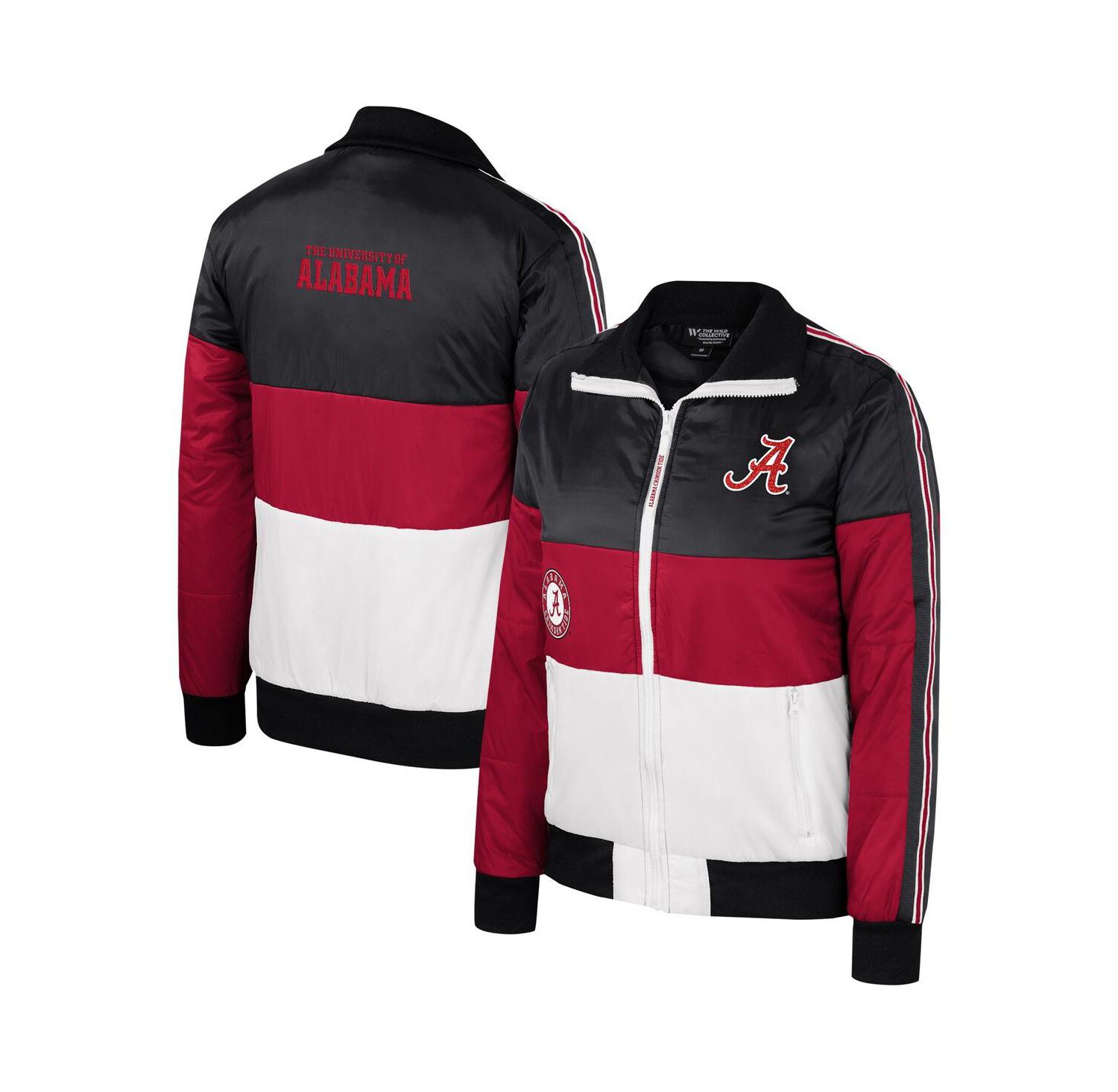 Women's Crimson Alabama Crimson Tide Color-Block Puffer Full-Zip Jacket