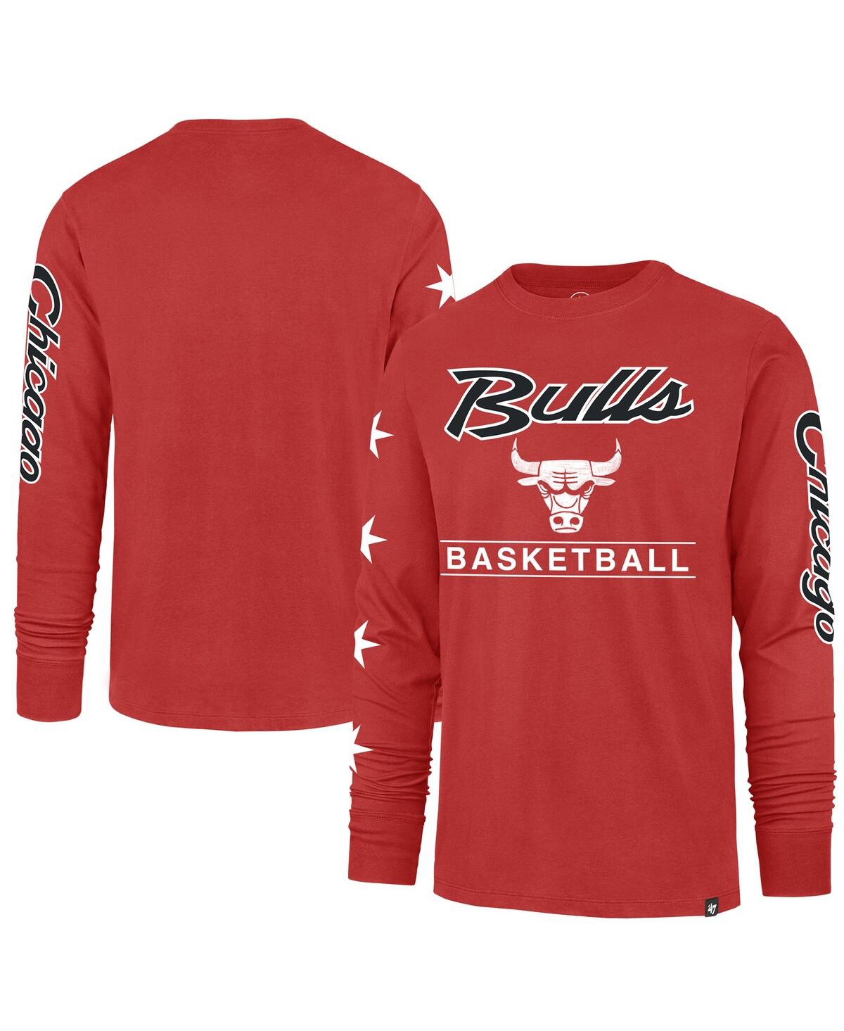 Shop 47 Brand Men's ' Red Chicago Bulls 2023/24 City Edition Triplet Franklin Long Sleeve T-shirt