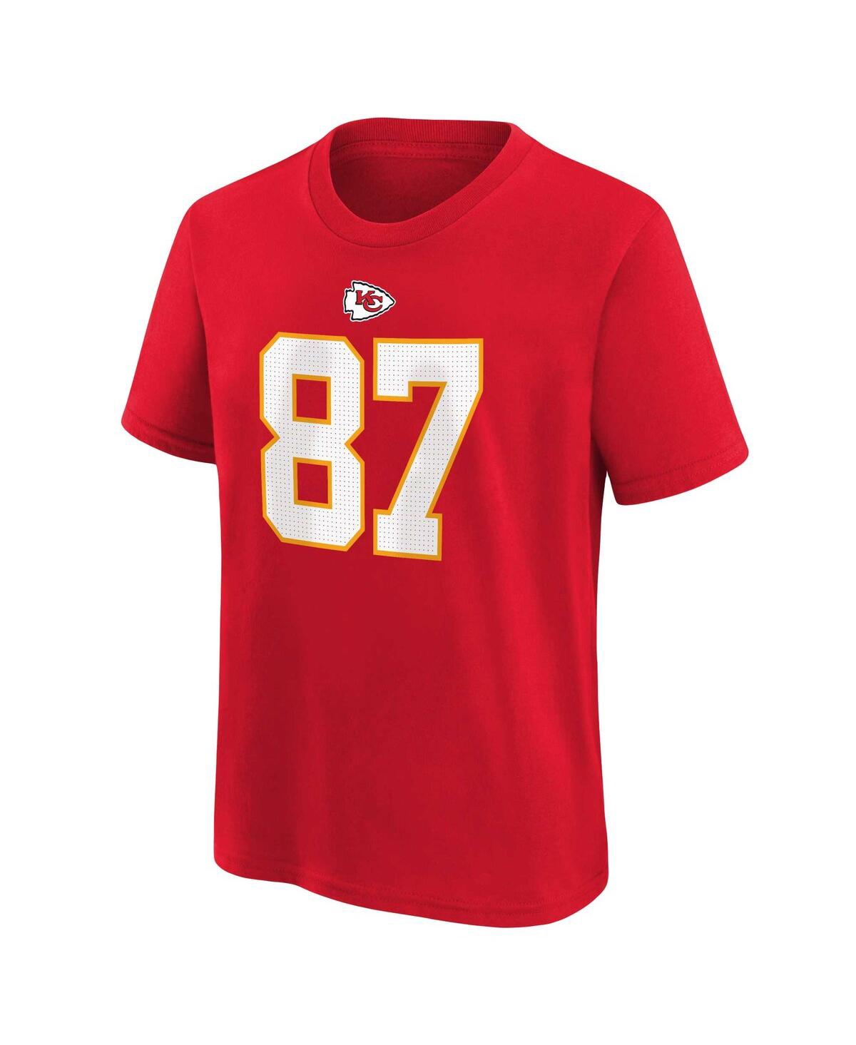 Big Boys Nike Travis KelceKansas City Chiefs Player Name and Number T-shirt - Red