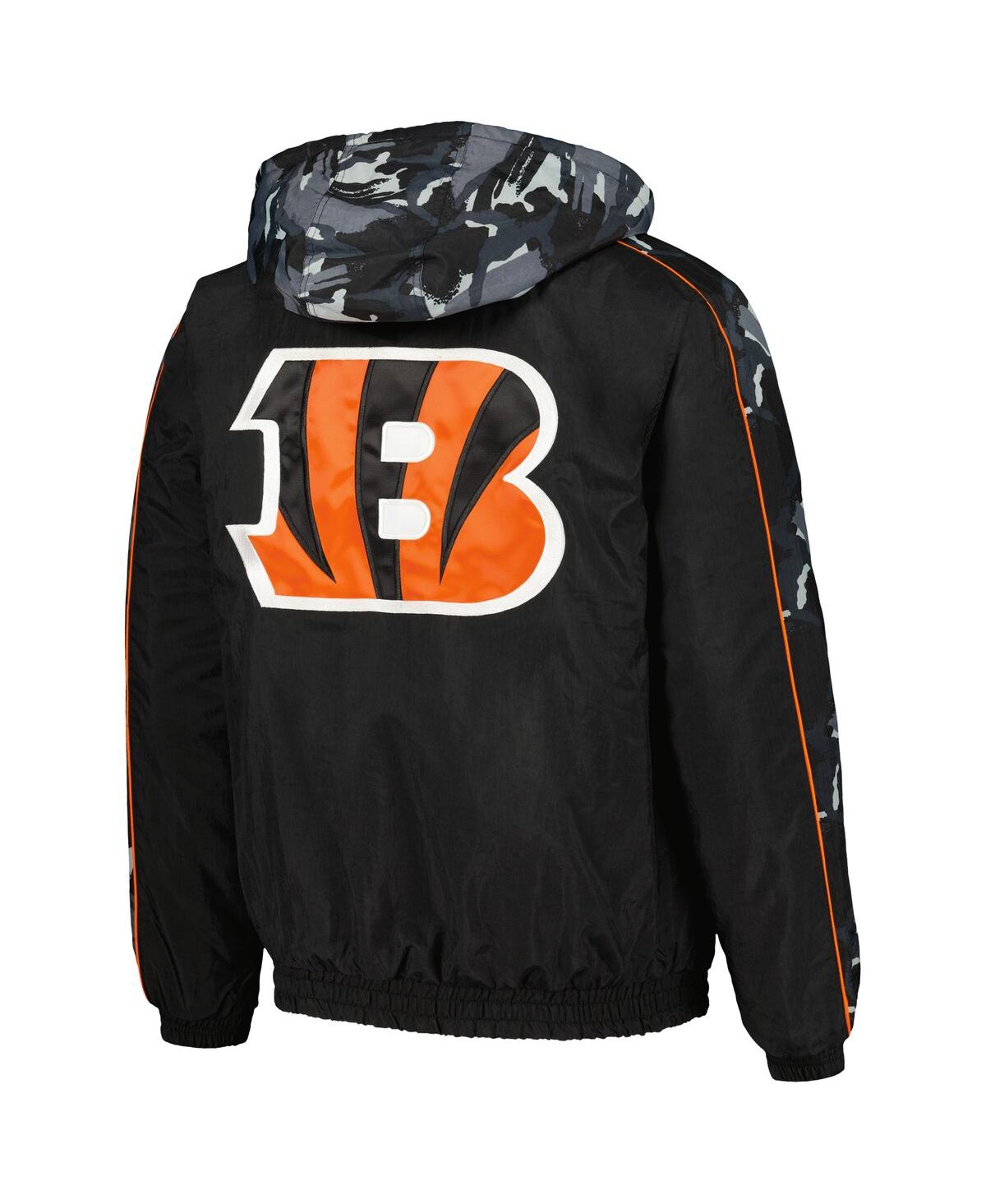 Shop Starter Men's  Black Cincinnati Bengals Thursday Night Gridiron Full-zip Hoodie Jacket