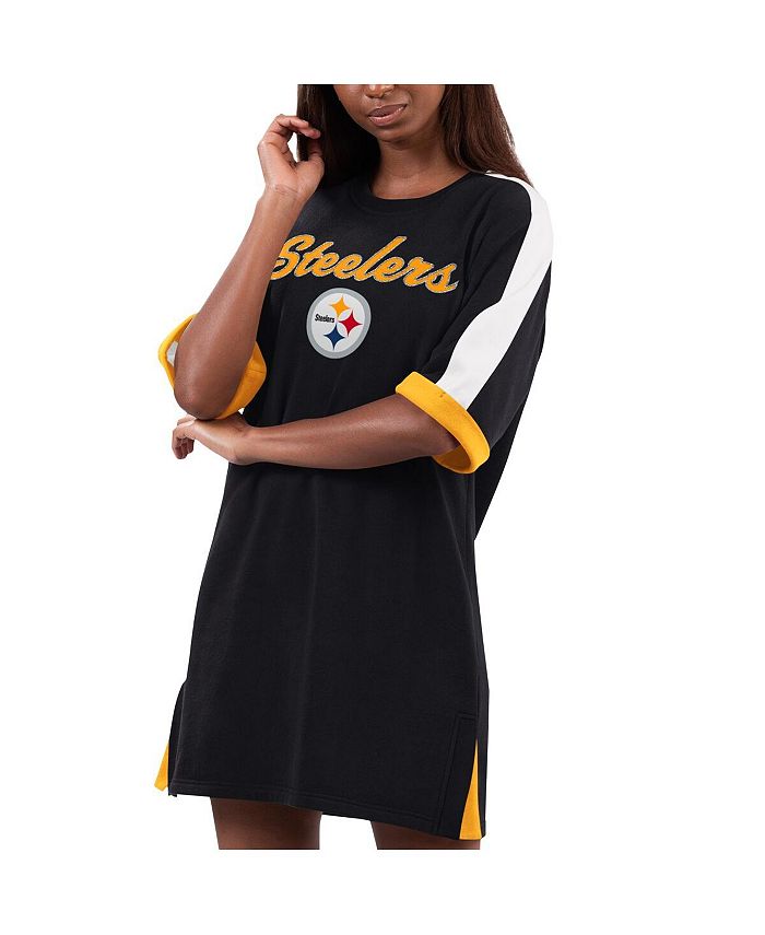 G Iii 4her By Carl Banks Womens Black Pittsburgh Steelers Flag Sneaker Dress Macys 