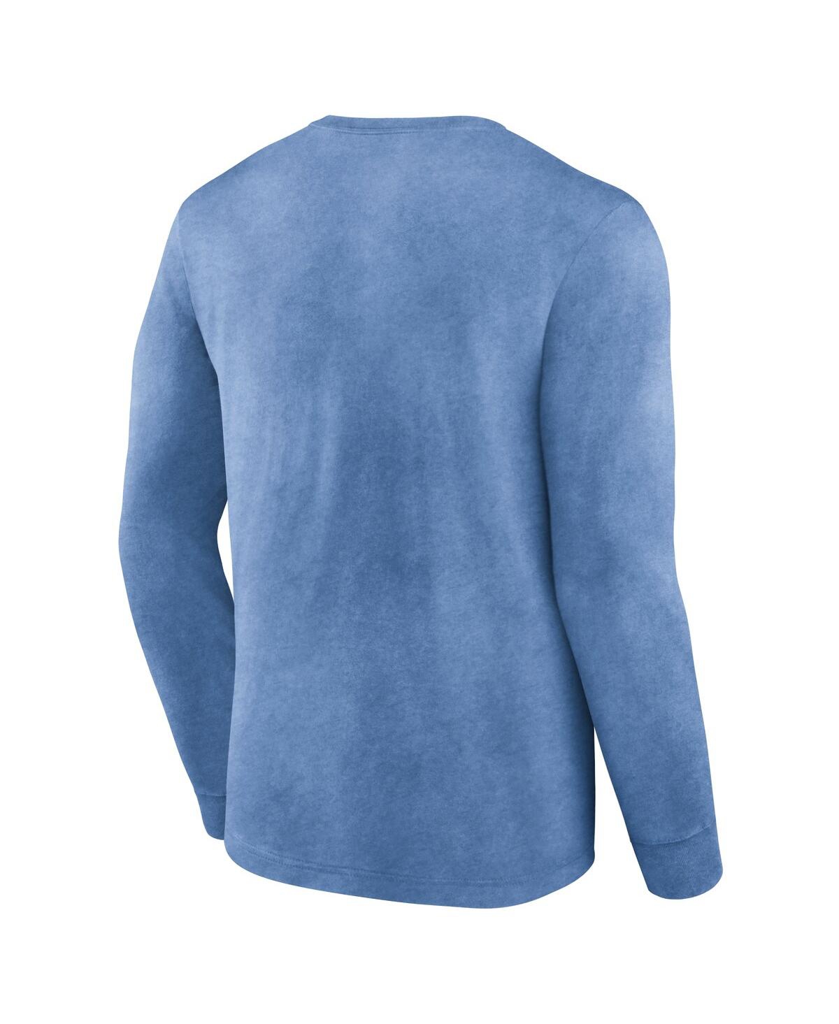 Fanatics Men's  Heather Blue Distressed St. Louis Blues Keep The Zone Long Sleeve T-shirt In Heather Blue