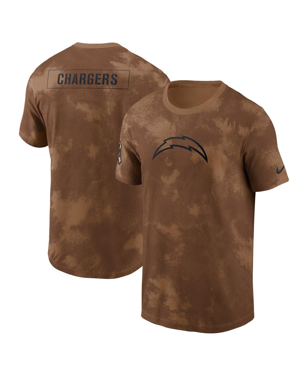 NIKE MEN'S NIKE BROWN LOS ANGELES CHARGERS 2023 SALUTE TO SERVICE SIDELINE T-SHIRT