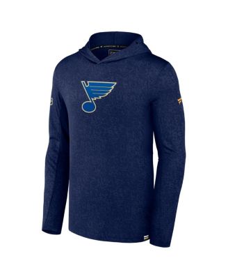 Men's Navy St. Louis Blues Authentic Pro Lightweight Pullover Hoodie