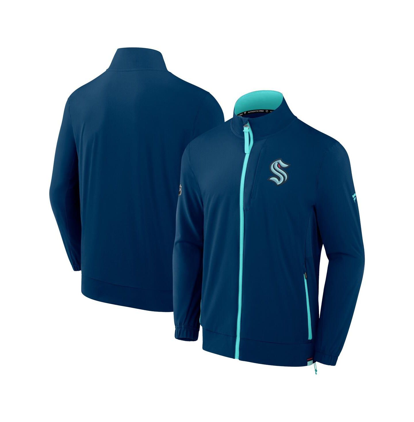 Мужская куртка Fanatics Deep Sea Blue Seattle Kraken Authentic Pro Rink Full-Zip — фото 1